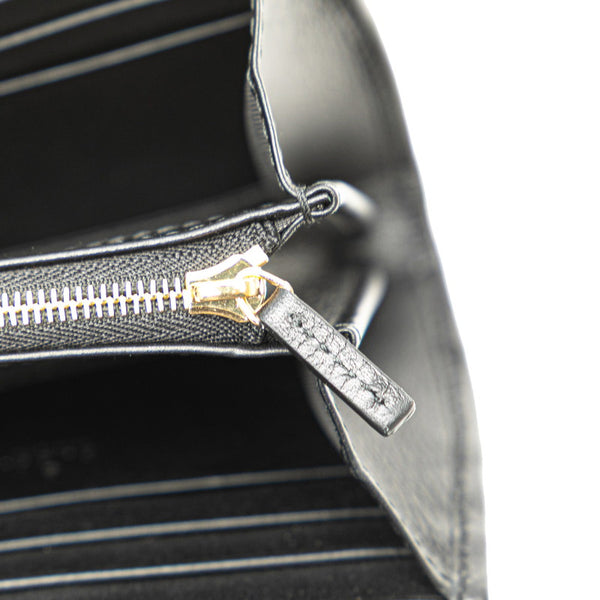 グッチ ブロンディ ミディアム チェーン ウォレット ショルダーバッグ 725219 ブラック ゴールド レザー レディース GUCCI 【中古】