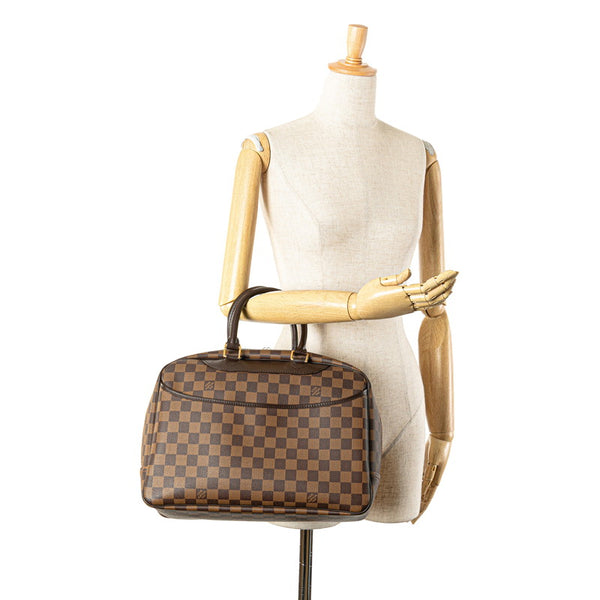 ルイ ヴィトン ダミエ ドーヴィル SPオーダー ハンドバッグ N47272 ブラウン PVC レザー レディース LOUIS VUITTON 【中古】