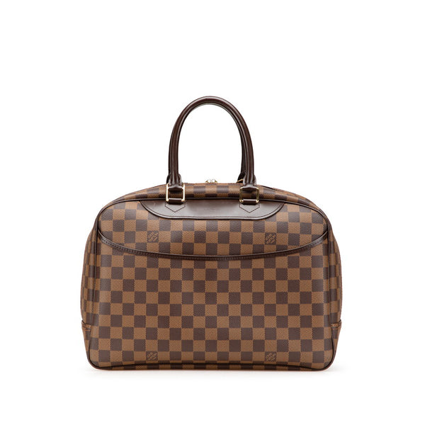 ルイ ヴィトン ダミエ ドーヴィル SPオーダー ハンドバッグ N47272 ブラウン PVC レザー レディース LOUIS VUITTON 【中古】