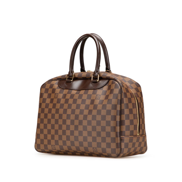 ルイ ヴィトン ダミエ ドーヴィル SPオーダー ハンドバッグ N47272 ブラウン PVC レザー レディース LOUIS VUITTON 【中古】