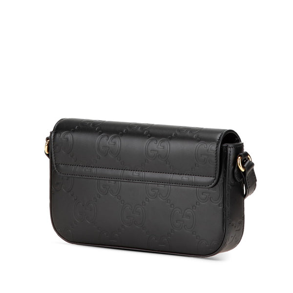 グッチ GG スーパーミニ ショルダーバッグ 772794 ブラック レザー レディース GUCCI 【中古】