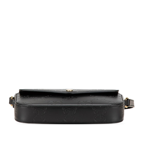 グッチ GG スーパーミニ ショルダーバッグ 772794 ブラック レザー レディース GUCCI 【中古】