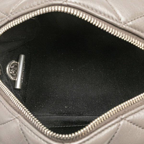サンローラン ルル Yステッチ チェーン ショルダーバッグ 574102 グレー レザー レディース SAINT LAURENT 【中古】
