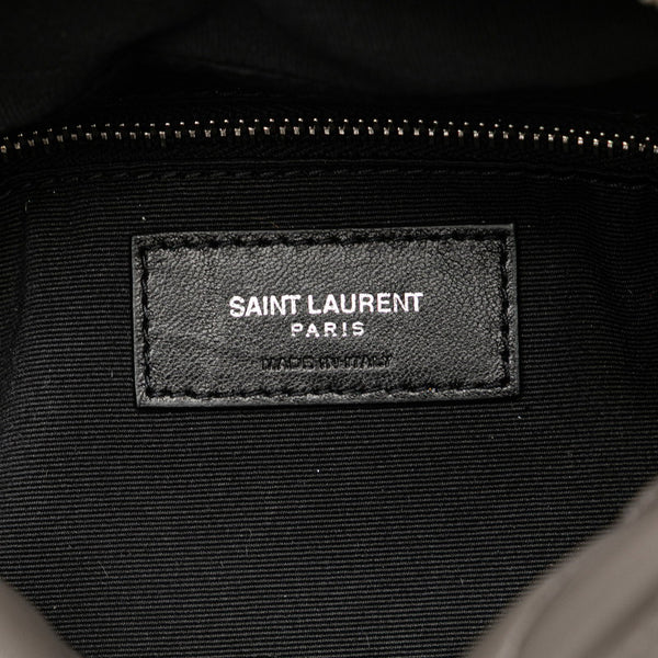 サンローラン ルル Yステッチ チェーン ショルダーバッグ 574102 グレー レザー レディース SAINT LAURENT 【中古】