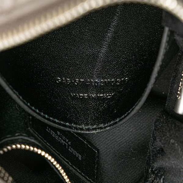サンローラン ルル Yステッチ チェーン ショルダーバッグ 574102 グレー レザー レディース SAINT LAURENT 【中古】