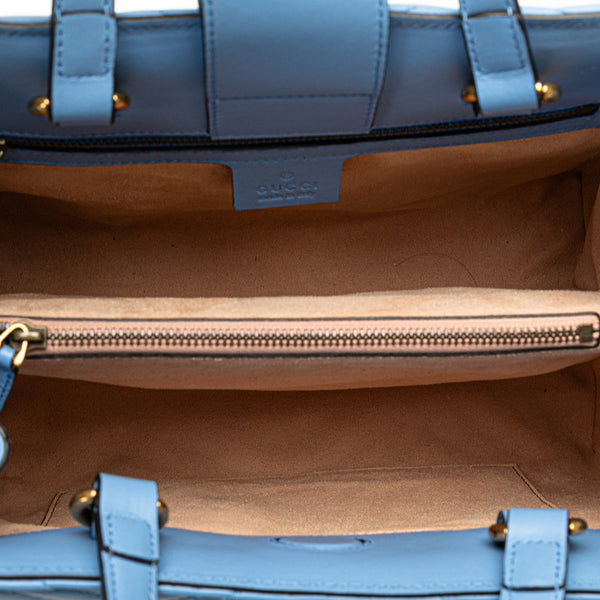 グッチ GGマーモント ハンドバッグ ショルダーバッグ 2WAY 448054 ブルー レザー レディース GUCCI 【中古】