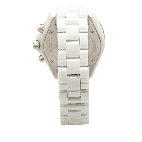 シャネル 腕時計 H2009 J12 自動巻き ホワイト文字盤 セラミック ステンレススチール レディース CHANEL 【中古】