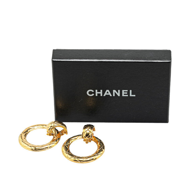 シャネル スイング マトラッセ イヤリング ゴールド メッキ レディース CHANEL 【中古】