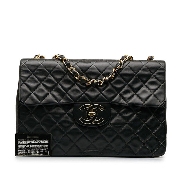 シャネル デカマトラッセ ココマーク チェーン ショルダーバッグ ブラック レディース CHANEL 【中古】