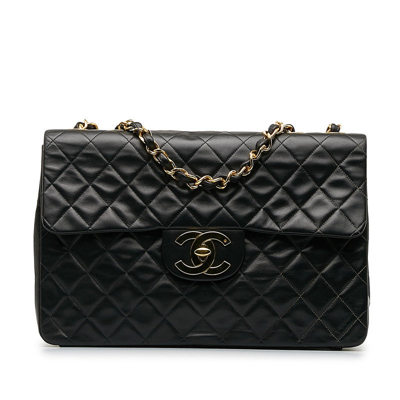 シャネル デカマトラッセ ココマーク チェーン ショルダーバッグ ブラック レディース CHANEL 【中古】