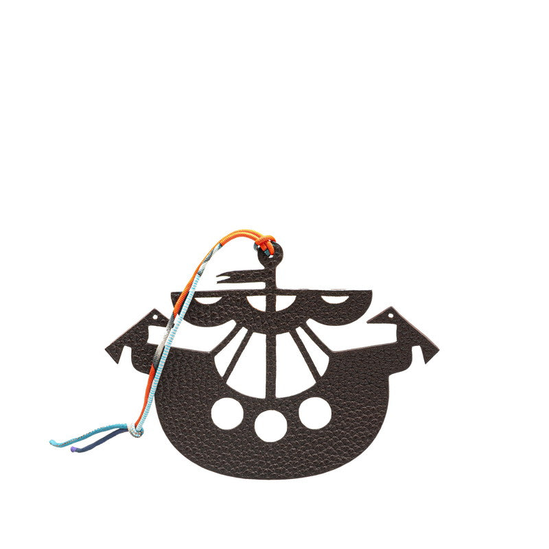 エルメス プティアッシュ チャーム バッグチャーム ブラウン キャメル トゴ グランアッシュ レディース HERMES 【中古】