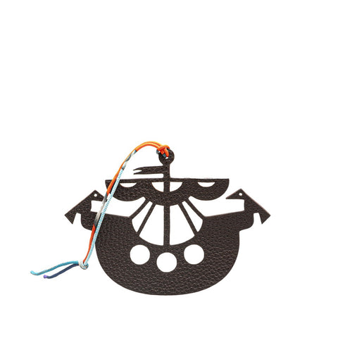 エルメス プティアッシュ チャーム バッグチャーム ブラウン キャメル トゴ グランアッシュ レディース HERMES 【中古】