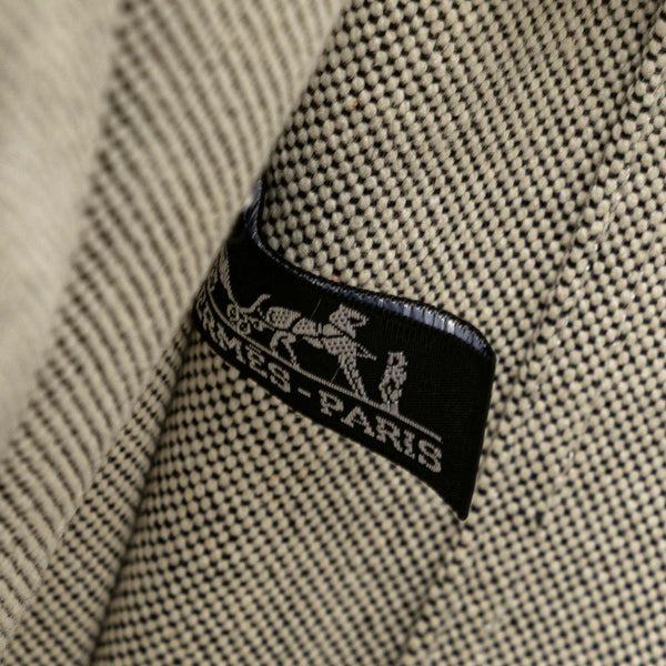エルメス ニューフールトゥMM トートバッグ ハンドバッグ ライトグレー キャンバス レディース HERMES 【中古】