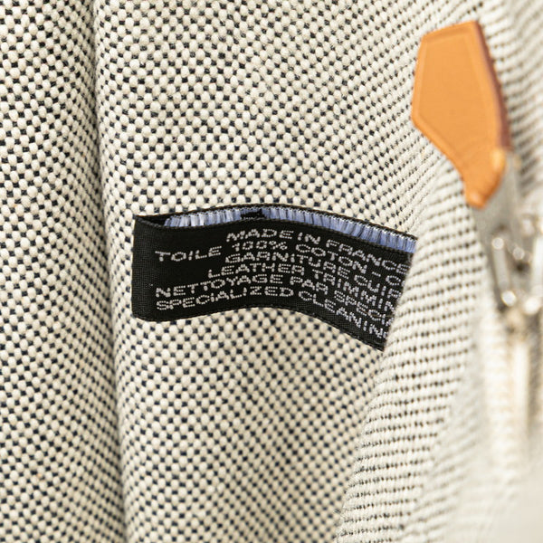 エルメス ニューフールトゥMM トートバッグ ハンドバッグ ライトグレー キャンバス レディース HERMES 【中古】