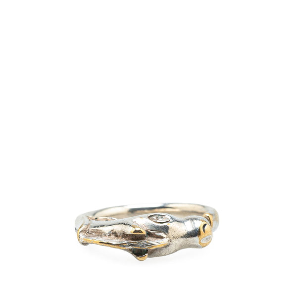 エルメス ヴィンテージ シュバル ホース 馬 リング 指輪 シルバー メタル レディース HERMES 【中古】