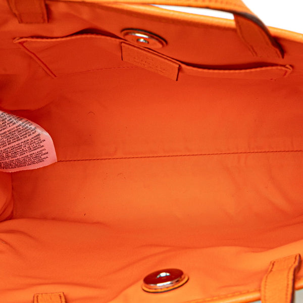 グッチ チルドレンズ GGスプリーム バナナ トートバッグ 605614 ベージュ オレンジ PVC レザー レディース GUCCI 【中古】