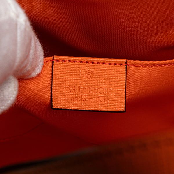 グッチ チルドレンズ GGスプリーム バナナ トートバッグ 605614 ベージュ オレンジ PVC レザー レディース GUCCI 【中古】