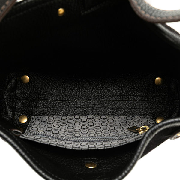 サルヴァトーレフェラガモ ガンチーニ ハンドバッグ AU-21 6822 ブラウン ブラック レザー スエード レディース Salvatore Ferragamo 【中古】