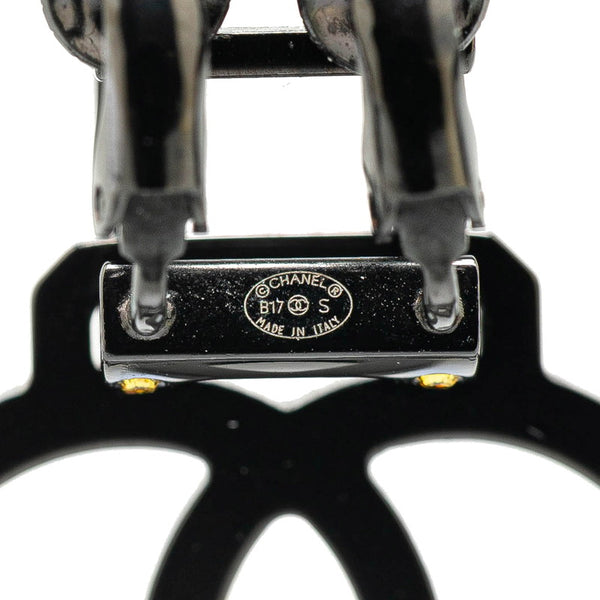 シャネル ココマーク ラインストーン 片耳 イヤリング ブラック イエロー メタル レディース CHANEL 【中古】