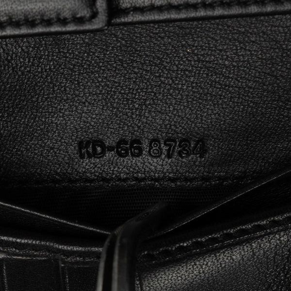 サルヴァトーレフェラガモ ガンチーニ 二つ折り財布 ブラック レザー レディース Salvatore Ferragamo 【中古】