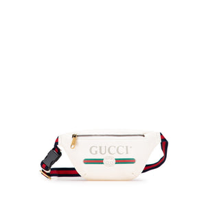 グッチ ロゴプリント ウエストバッグ ボディバッグ 527792 ホワイト マルチカラー レザー レディース GUCCI 【中古】