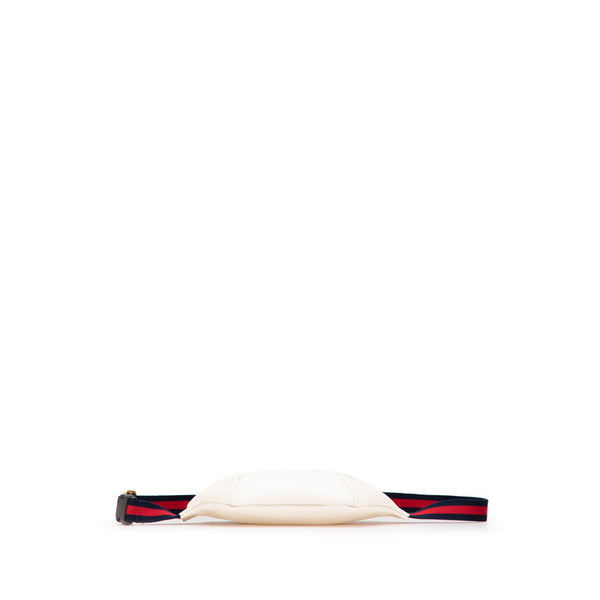 グッチ ロゴプリント ウエストバッグ ボディバッグ 527792 ホワイト マルチカラー レザー レディース GUCCI 【中古】