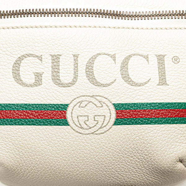 グッチ ロゴプリント ウエストバッグ ボディバッグ 527792 ホワイト マルチカラー レザー レディース GUCCI 【中古】