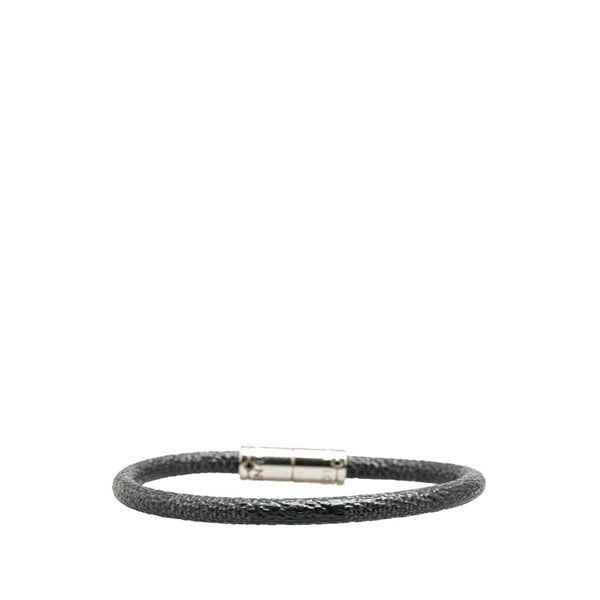 ルイ ヴィトン ダミエ グラフィット ブラスレ キープイット ブレスレット M6140E ブラック シルバー PVC メタル メンズ LOUIS VUITTON 【中古】
