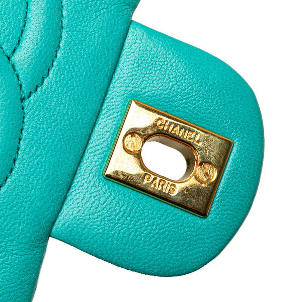 シャネル マトラッセ ココマーク チェーン ショルダーバッグ ターコイズブルー ラムスキン レディース CHANEL 【中古】