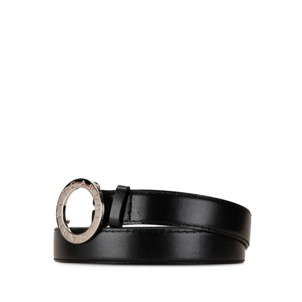 ブルガリ ビーゼロワン ベルト ブラック レザー メンズ BVLGARI 【中古】