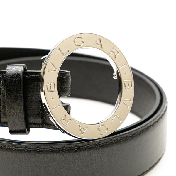 ブルガリ ビーゼロワン ベルト ブラック レザー メンズ BVLGARI 【中古】
