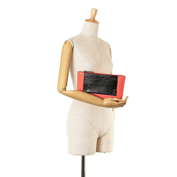 クロエ ポーチ レッド ブラック レザー レディース Chloe 【中古】