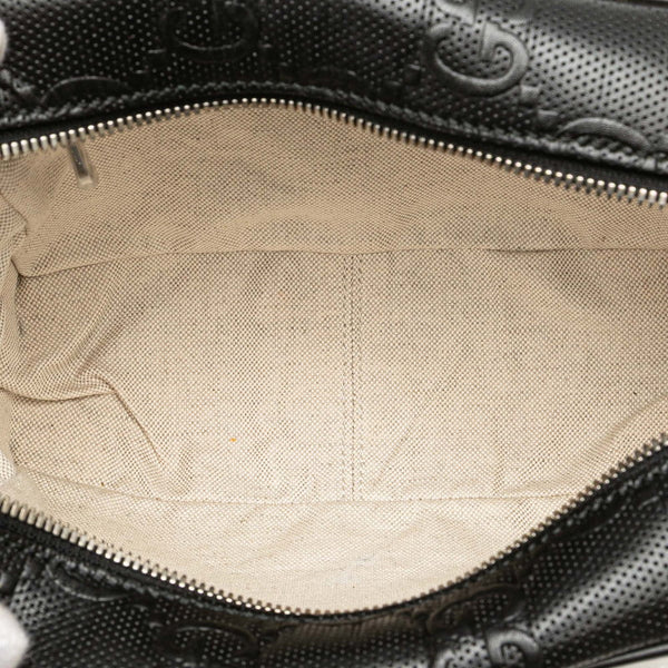 グッチ GGエンボス 斜め掛け ショルダーバッグ 626363 ブラック レザー レディース GUCCI 【中古】