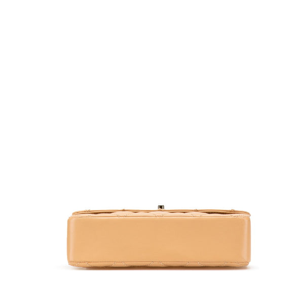 シャネル ワイルドステッチ ココマーク チェーン ショルダーバッグ ベージュ カーフスキン レディース CHANEL 【中古】