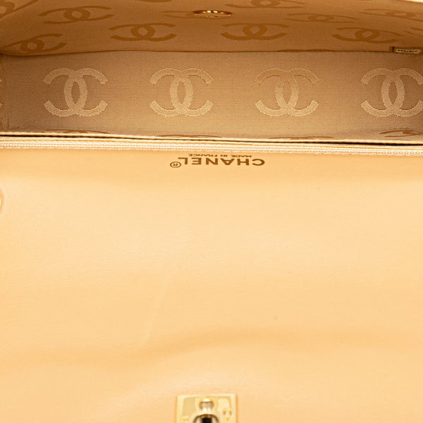シャネル ワイルドステッチ ココマーク チェーン ショルダーバッグ ベージュ カーフスキン レディース CHANEL 【中古】
