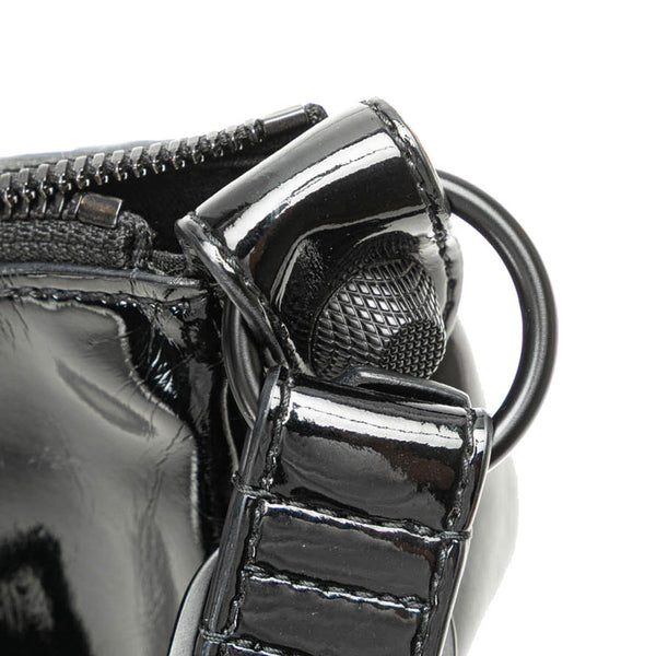 バレンシアガ ルカゴールXS 斜め掛け ショルダーバッグ 671309 ブラック パテントレザー レディース BALENCIAGA 【中古】