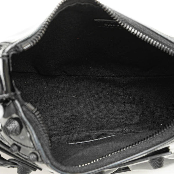 バレンシアガ ルカゴールXS 斜め掛け ショルダーバッグ 671309 ブラック パテントレザー レディース BALENCIAGA 【中古】