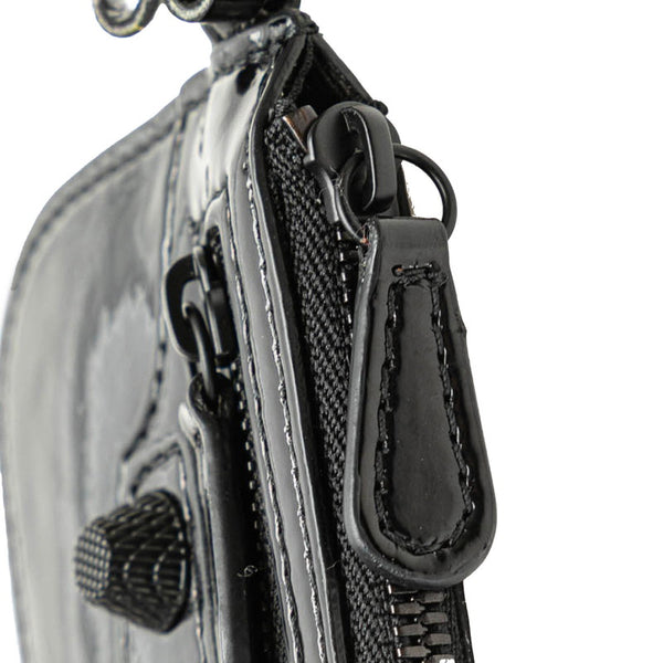 バレンシアガ ルカゴールXS 斜め掛け ショルダーバッグ 671309 ブラック パテントレザー レディース BALENCIAGA 【中古】