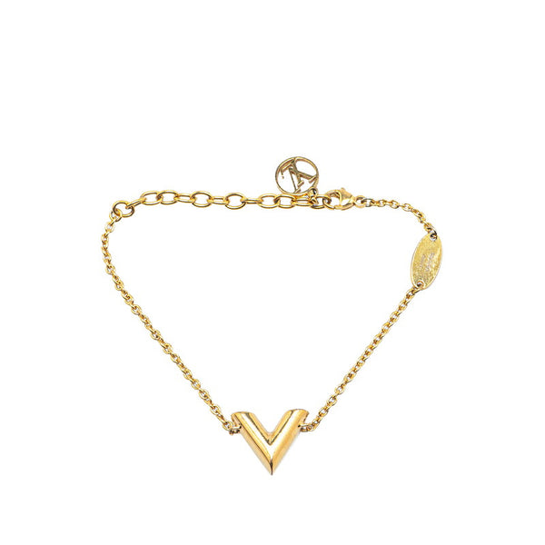 ルイ ヴィトン エッセンシャルV ブレスレット M61084 ゴールド メッキ レディース LOUIS VUITTON 【中古】