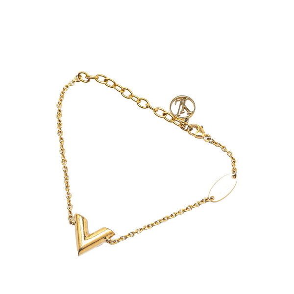 ルイ ヴィトン エッセンシャルV ブレスレット M61084 ゴールド メッキ レディース LOUIS VUITTON 【中古】