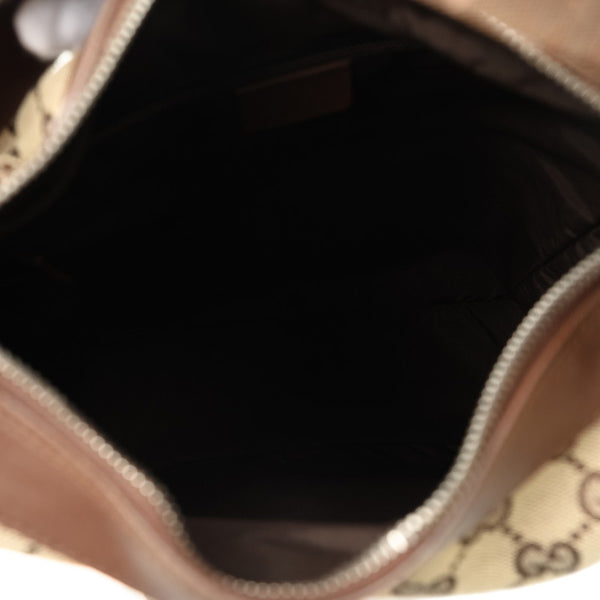 グッチ GGキャンバス ショルダーバッグ 019 0538 べージュ ブラウン キャンバス レザー レディース GUCCI 【中古】