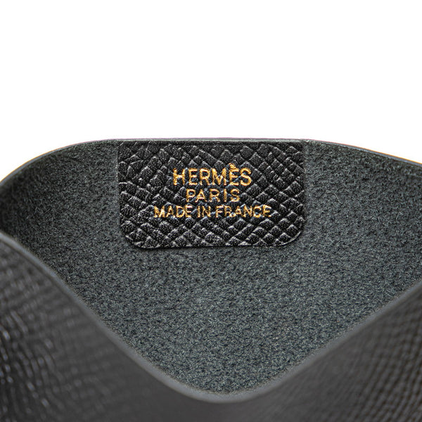 エルメス ポルクロール カードケース ブラック ヴォーエプソン レディース HERMES 【中古】