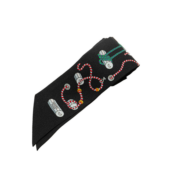 エルメス ツイリー コルダージュ CORDAGES スカーフ ブラック マルチカラー シルク レディース HERMES 【中古】