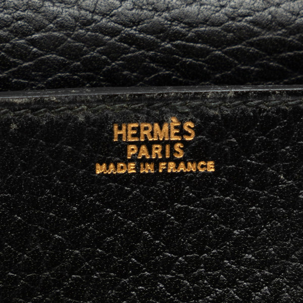 エルメス ポシェット・グリーン ウエストバッグ ブラック ゴールド レザー レディース HERMES 【中古】