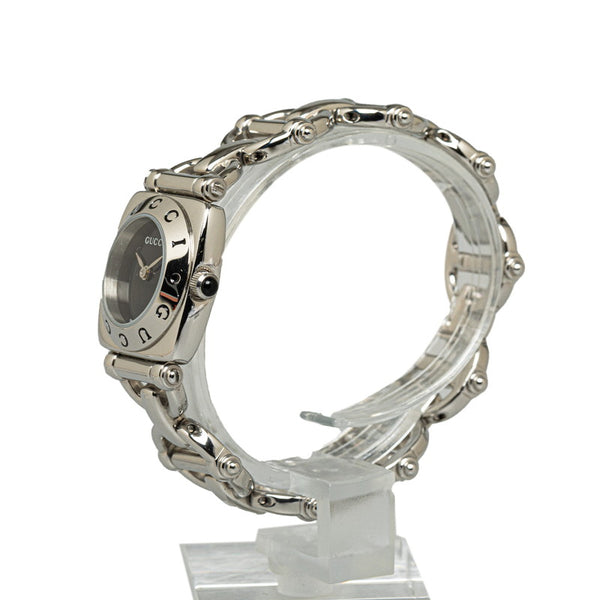 グッチ ホースビット 腕時計 6400L クオーツ ブラック文字盤 ステンレススチール レディース GUCCI 【中古】