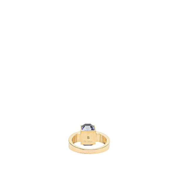ルイ ヴィトン ギャンブルリング S リング 指輪 M65099 ゴールド パープル メッキ レディース LOUIS VUITTON 【中古】
