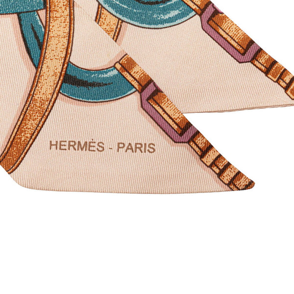 エルメス ツイリー GRAND MANEGE 大調教術 スカーフ ベージュ マルチカラー シルク レディース HERMES 【中古】