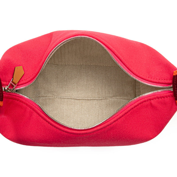 エルメス ブリッドアブラックPM ハンドバッグ ピンク オレンジ キャンバス レディース HERMES 【中古】