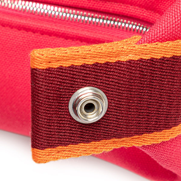 エルメス ブリッドアブラックPM ハンドバッグ ピンク オレンジ キャンバス レディース HERMES 【中古】