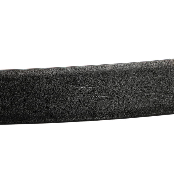 プラダ ヴァニティケース付き ベルト 1CC491 ブラック ゴールド サフィアーノレザー レディース PRADA 【中古】